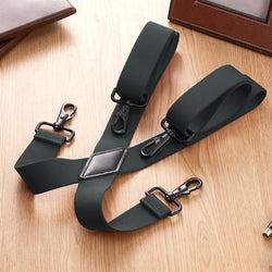 "Buyless Fashion 2 pack Suspenders for Men - 48"" Adjustable Straps 1 1/4"" - X Back with Black Hooks"