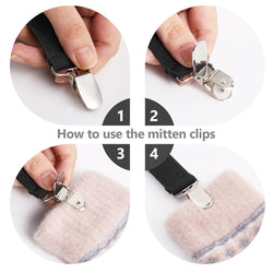 Buyless Fashion Mitten Clips Elastic Glove Clip Toddler Scarf Clip Heavy Duty Coat Clips for Kids And Adults - 6 Pack