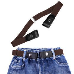Buyless Fashion Kids Boys Girls No Buckle Adjustable Elastic Dress Stretch Belt 4 Pack - 5098-4