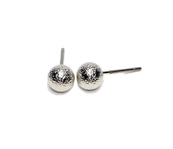 Buyless Fashion Girls Ball Earrings Hypoallergenic Surgical Steel Textured Ball