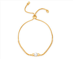 Buyless Fashion Girls Bow Bangle Bracelet With White Stones Adjustable Jewelry