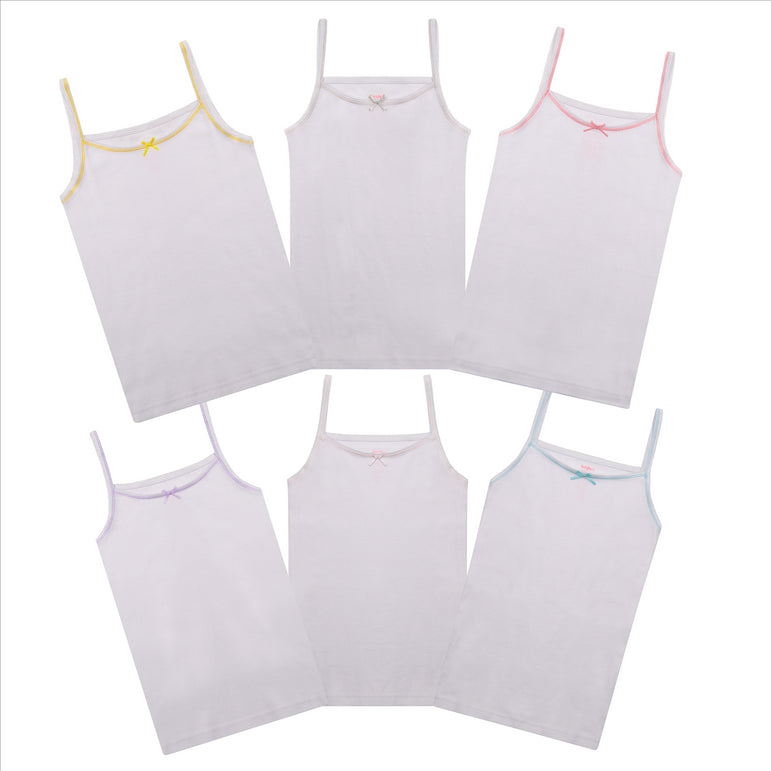  Sportoli Girls Ultra Soft 100% Cotton Tank Top Tagless Cami  Undershirts (4 Pack) - Size 5/6: Clothing, Shoes & Jewelry