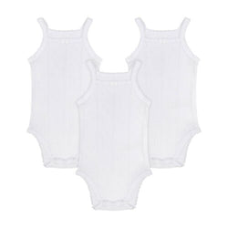 Buyless Fashion Baby Girl White Unders Camisole Sleeveless One piece In Soft Cotton