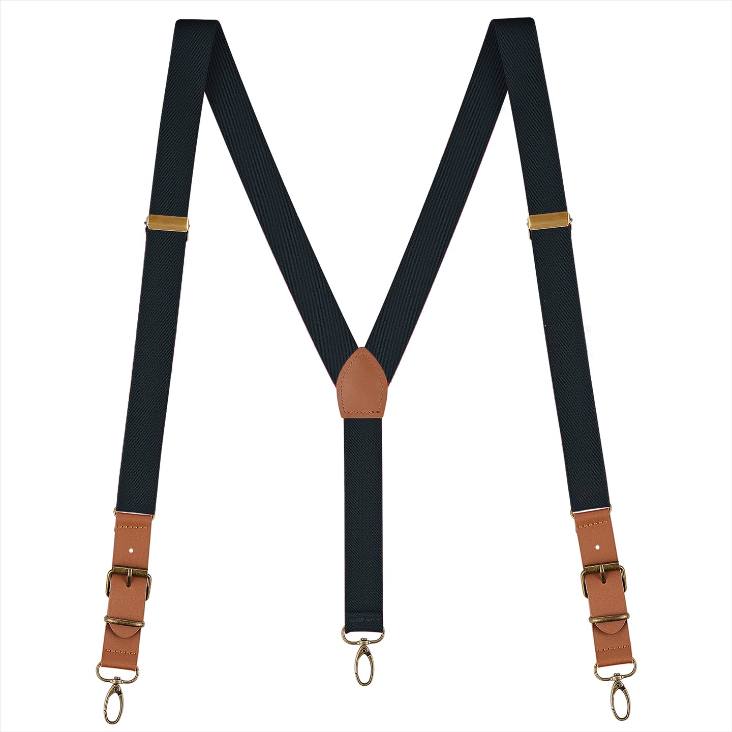 Buyless Fashion Leather End Suspenders for Men - 48