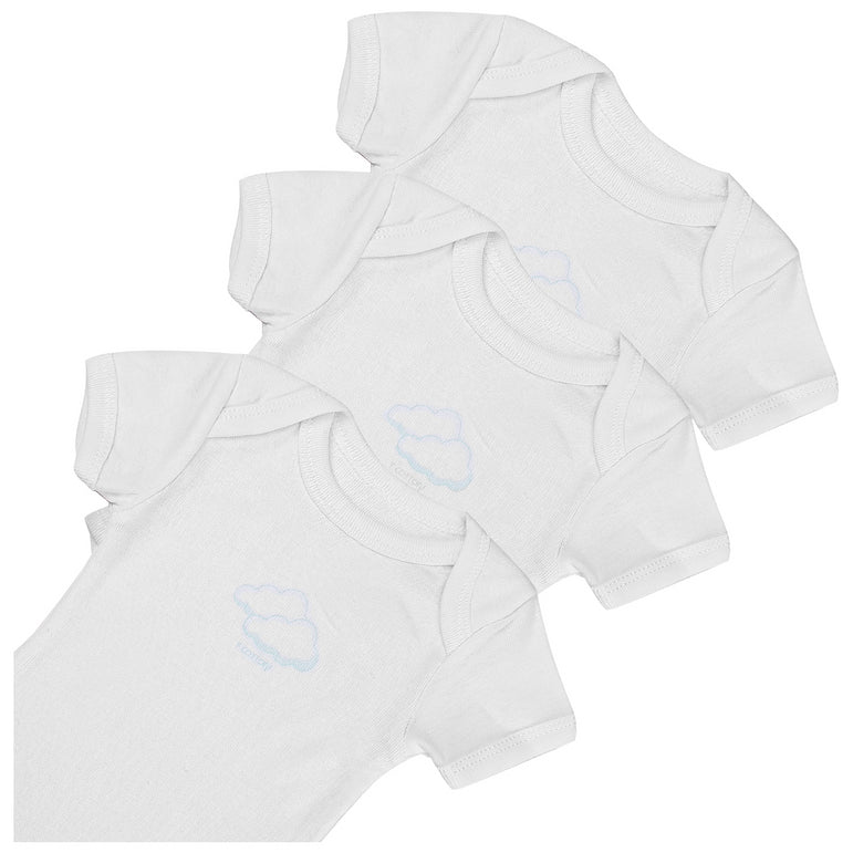 Buyless Fashion Baby Boy Bodysuit In Assorted Styles With Short Or Long Sleeves In Cotton