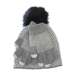 Fashion Forward Beautiful Stylish Jacquard Knit Hat With Large Pompom