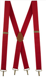 Buyless Fashion Suspenders for Men - 48" Adjustable Straps 1 1/4" - X Back with Metal Hooks