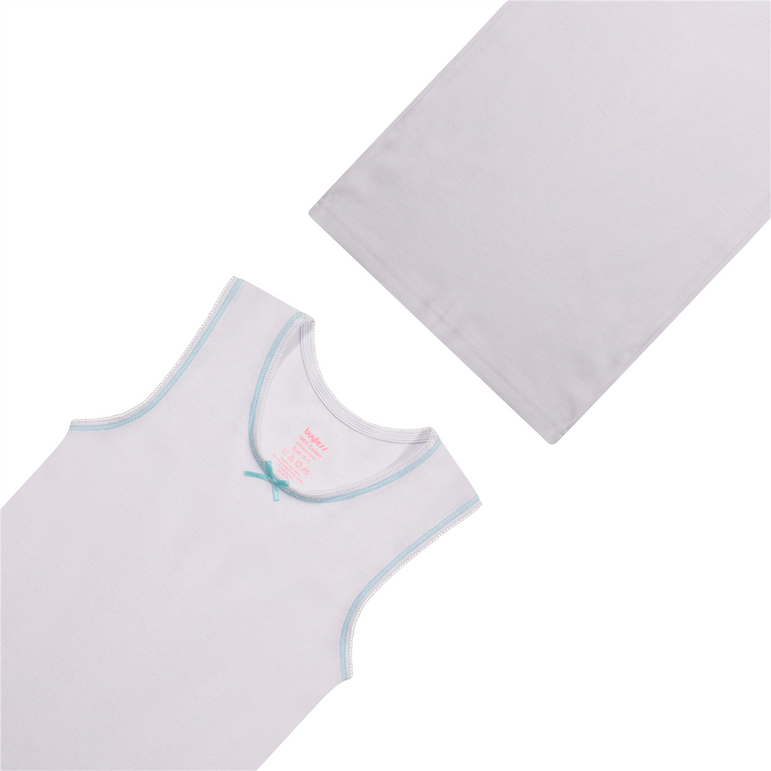 6 Canottiere Bimba In Cotone Con Fiocco - Morbide E Confortevoli Per Tutto Il Giorno - Foto 11