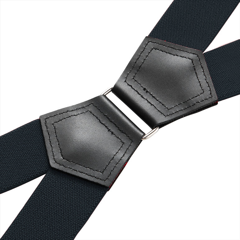 Buyless Fashion Suspenders for Men - 48 Elastic Adjustable Straps 1  1/4 - Y Shape