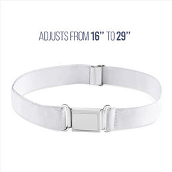 Buyless Fashion Kids Boys Toddler Adjustable Elastic Dress Stretch Belt with Flat Magnetic Buckle