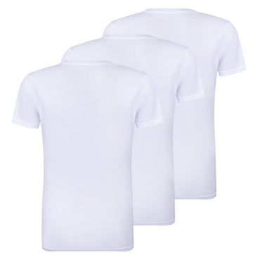 Buyless Fashion Big Boys Tagless V-Neck Soft Cotton Undershirts Short Sleeves Top (3 Pack)