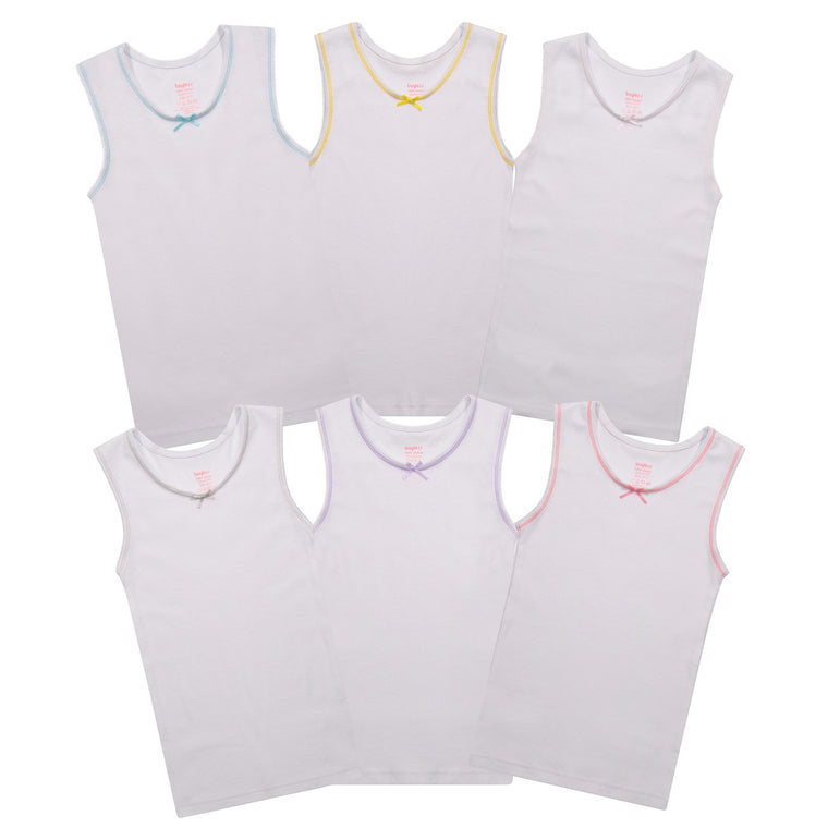 Girls Eyelet Cami Undershirt 4 Pack – All Navy
