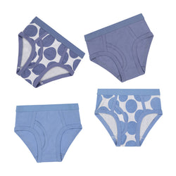 Buyless Fashion Boys Comfy Briefs Soft Cotton Polka Dot Toddler Underwear 4 Pack