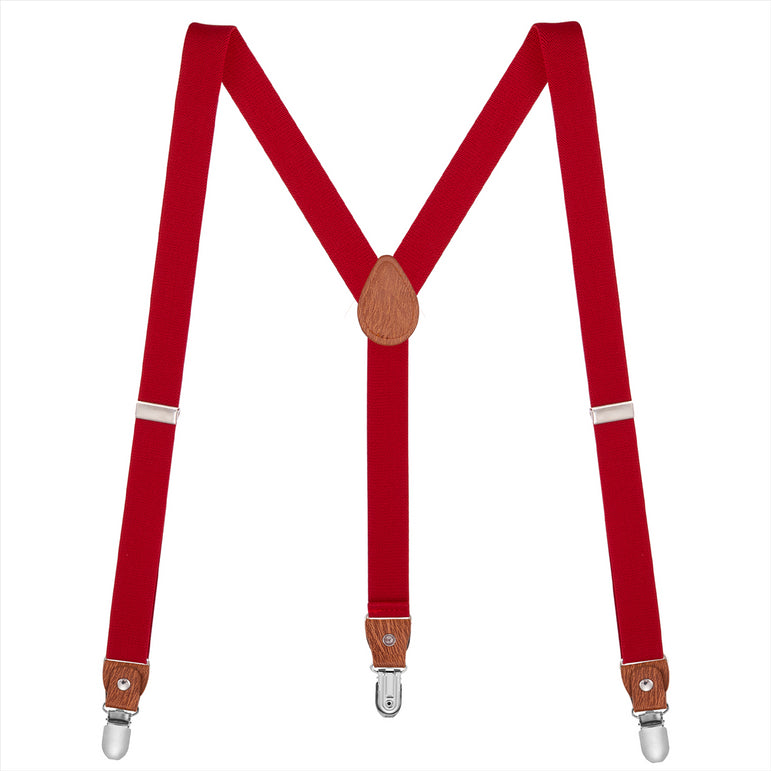Buyless Fashion Suspenders for Men - 48 Adjustable Straps 1 1/4 - X Back  with Metal Hooks 