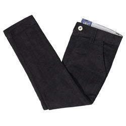 Buyless Fashion Boys Pants Flat Front Slim Fit Casual Corduroy Solid Color