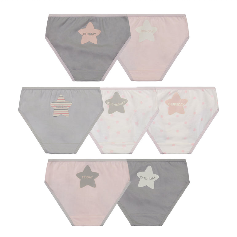 Buyless fashion girls underwear 7 day pack of assorted colors soft cot