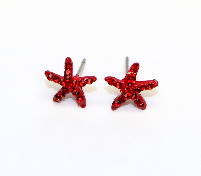 Buyless Fashion Surgical Stainless Steel Mini Star Fish Stud Earrings