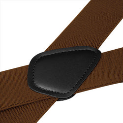 Buyless Fashion Mens Suspenders - 48" Elastic Adjustable Heavy Duty 2" Wide - X Back
