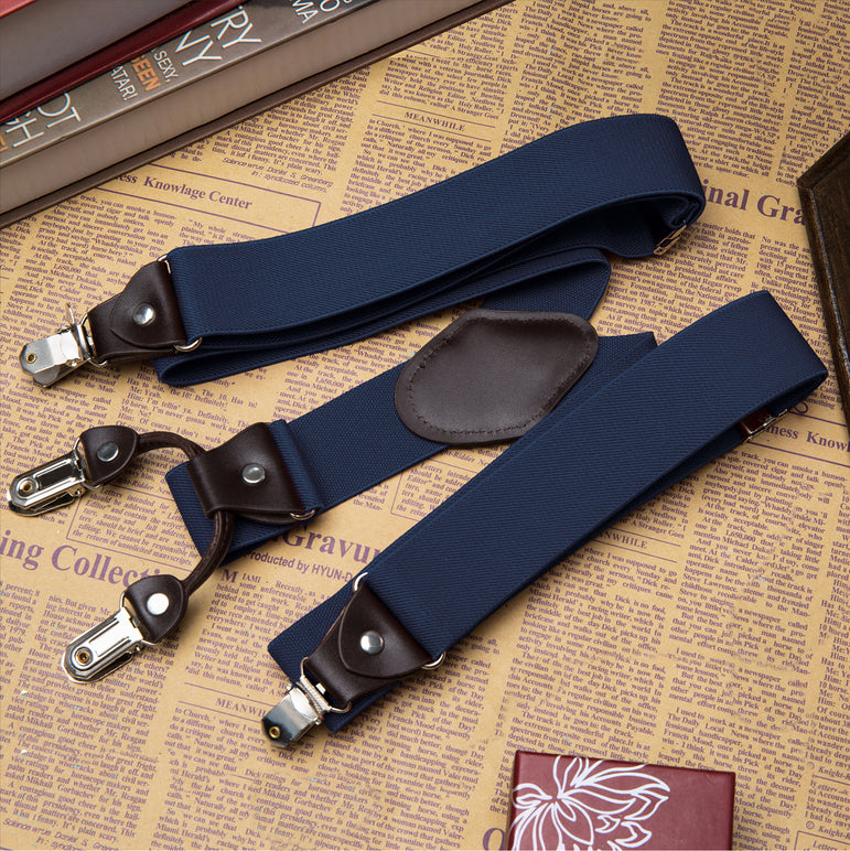 Buyless Fashion Suspenders for Men - 48 Elastic Adjustable Straps 1 1/4 - Y Shape