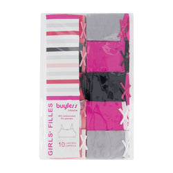 Buyless Fashion Girls Training Bra Cotton Cropped Cami Spaghetti Strap Brallete (10 Pack)