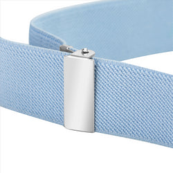 Buyless Fashion Kids Toddlers Baby Adjustable Elastic  Stretch Belt with Silver  Buckle