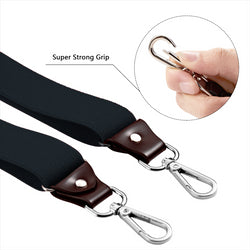 Buyless Fashion Suspenders for Men - 48 Elastic Adjustable Straps 1 1/4 - Y Back with Metal Hooks