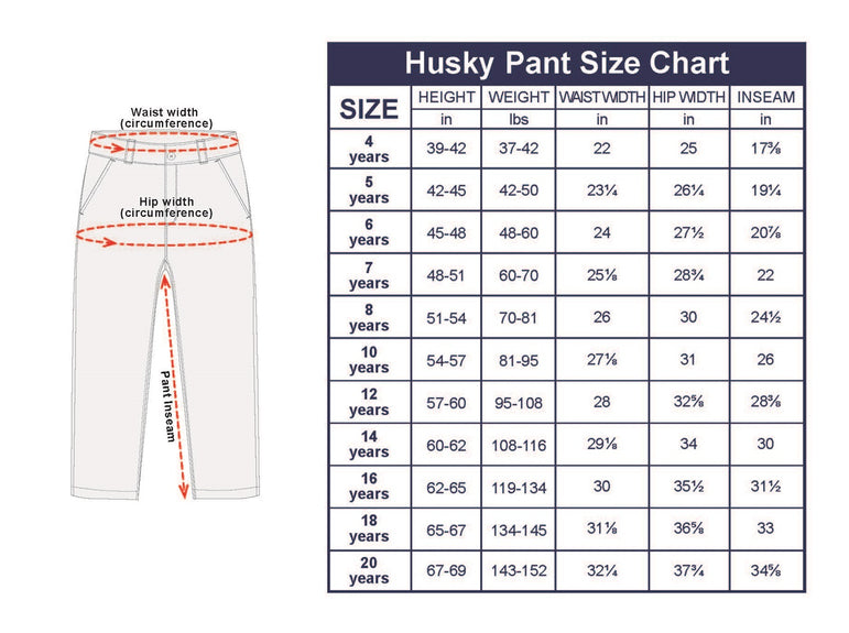 Buyless Fashion Boys Husky Straight Fit Cotton-Poly American Classic Long Pants